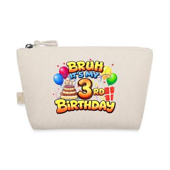 3rd birthday shirt 3rd birthday gift boy girl 3rd - Trousse biologique - nature - Devant
