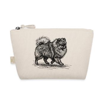 Croquis de la poméranie – Design minimaliste de chien - Trousse biologique - nature - Devant