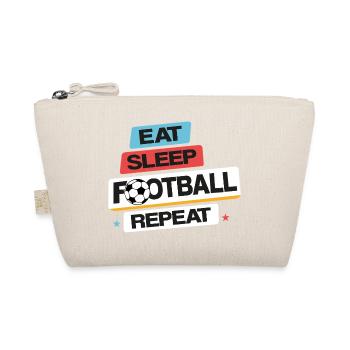 Eat_Sleep_Football_Repeat - Organic Pouch - nature - Front