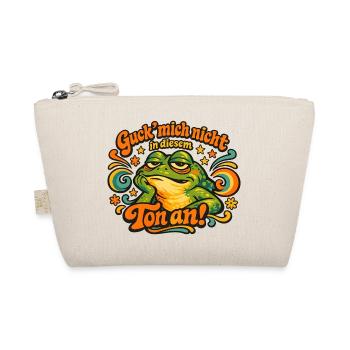 Guck mich nicht in diesem Ton an lustiger Frosch - Bio-Täschchen - Natur - Vorne