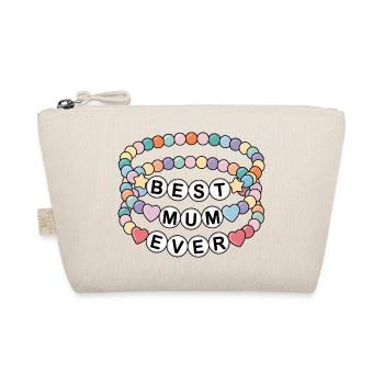 Best Mom Ever - Pearl Necklace for Mother's Day - Organic Pouch - nature - Front