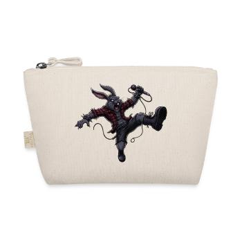 Heavy Metal Easter Bunny Rocker Easter Hardcore Bunny - Organic Pouch - nature - Front