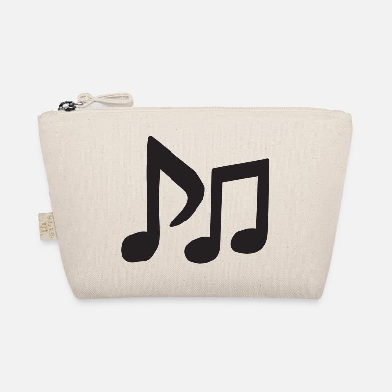 Black Notes Silhouette Organic Pouch
