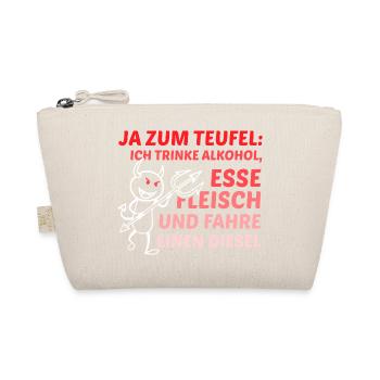 Ja zum Teufel ich trinke Alkohol Esse Fleisch - Bio-Täschchen - Natur - Vorne