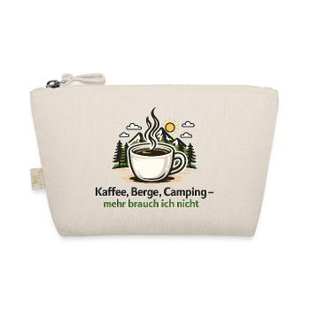 Kaffee Berge Camping – Mehr Brauche Ich - Bio-Täschchen - Natur - Vorne