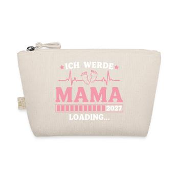Ich werde Mama 2027 – Werdende Mutter - Bio-Täschchen - Natur - Vorne