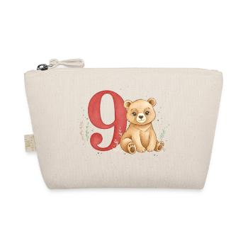 Ours aquarelle avec le numéro 9 - Trousse biologique - nature - Devant
