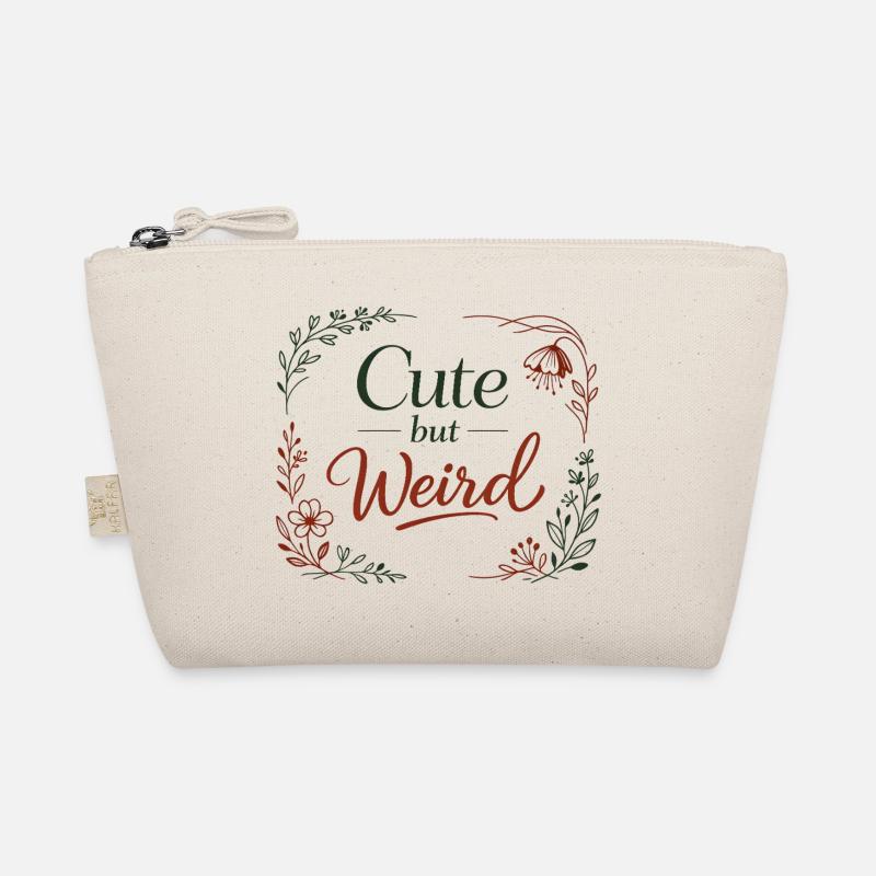 Cute but Weird - Floral Aesthetic Geschenk Bio-Täschchen
