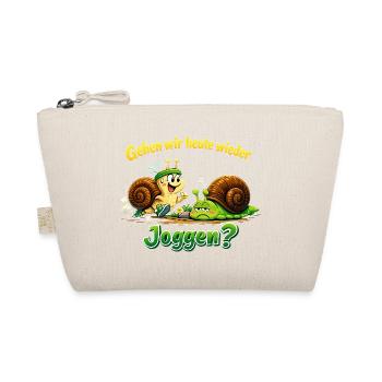 Fröhliche Schnecken will heute joggen - Bio-Täschchen - Natur - Vorne