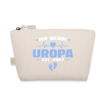 Ich werde Uropa 2027 - Baby Ankündigung Geschenk - Bio-Täschchen - Natur - Vorne