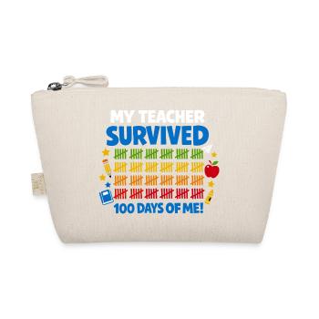 J'ai survécu à 100 jours d'école Rigolo - Trousse biologique - nature - Devant