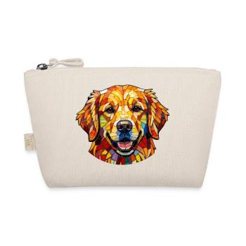 dog in a colorful mosaic style - Organic Pouch - nature - Front