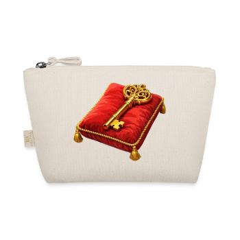 Golden Key on Red Cushion - Organic Pouch - nature - Front
