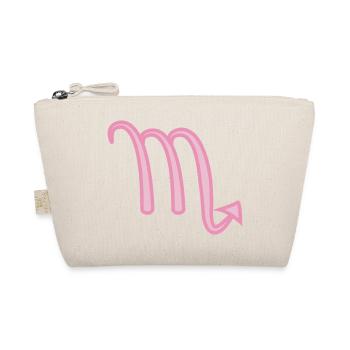 Symbole du signe du signe du Scorpion rose pastel - Trousse biologique - nature - Devant