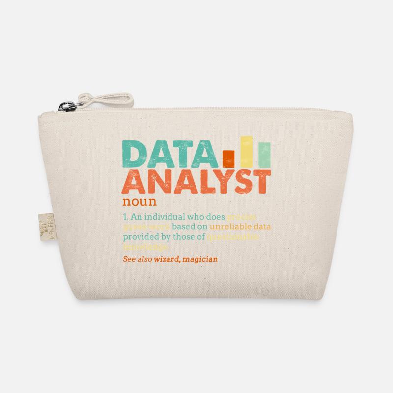 Data Analyst Retro Farbblöcke Bio-Täschchen