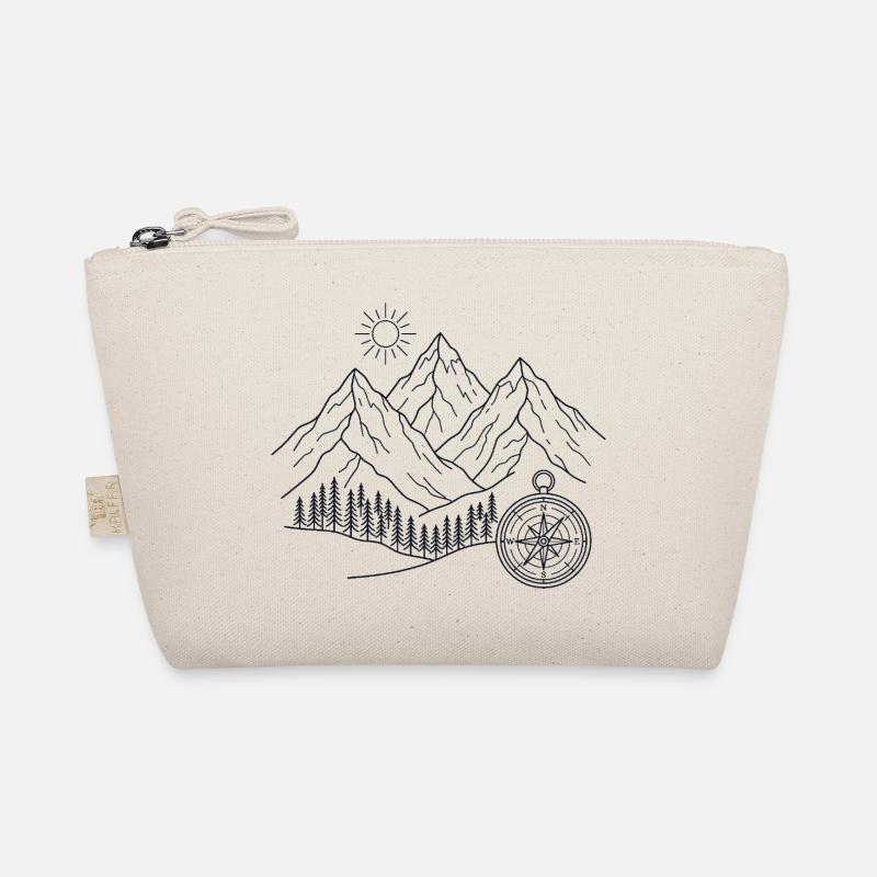 Mountain Landscape Compass Organic Pouch
