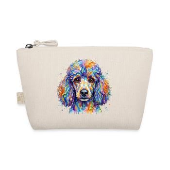 Colorful Poodle Portrait Print - Organic Pouch - nature - Front