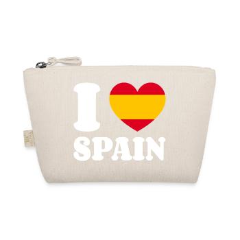 I Love Spain Spain-Love Heart Spain Fan - Organic Pouch - nature - Front