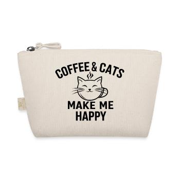 Le café et les chats me rendent heureux, Kaffee Katze - Trousse biologique - nature - Devant