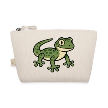 Grüner Gecko - Bio-Täschchen - Natur - Vorne