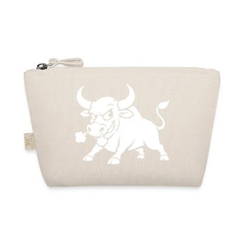 Angry bull funny angry - Organic Pouch - nature - Front