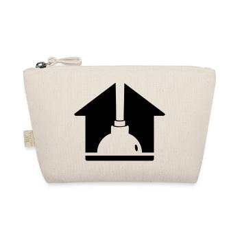 Klempner Pömpel Haus Logo - Bio-Täschchen - Natur - Vorne