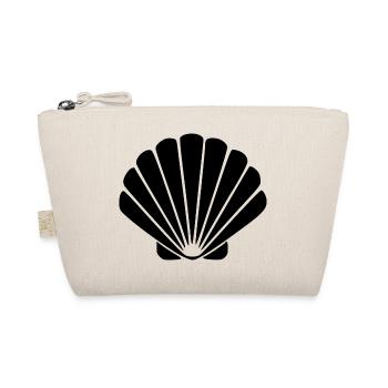 Scallop Shell Vacation Beach Travel Gift - Organic Pouch - nature - Front