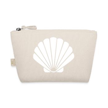Scallop Shell Vacation Beach Travel Gift - Organic Pouch - nature - Front