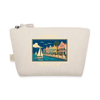 Aruba Oranjestad Vintage Reisemarke - Bio-Täschchen - Natur - Vorne