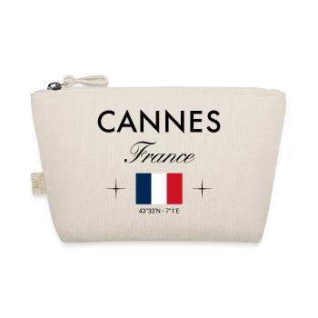 Cannes Frankreich Koordinaten Reise Souvenir - Bio-Täschchen - Natur - Vorne