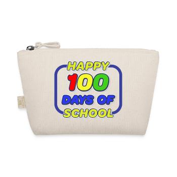 Happy 100 days of school - Schulkind Design - Bio-Täschchen - Natur - Vorne