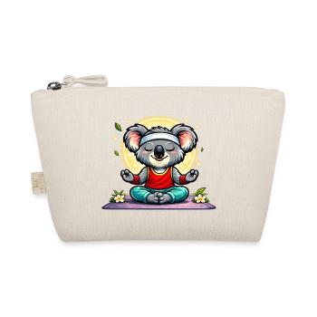 Süßer Koala beim Yoga - Bio-Täschchen - Natur - Vorne