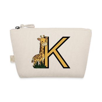 Giraffe Buchstabe K - Bio-Täschchen - Natur - Vorne
