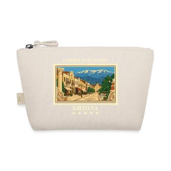 Nordmazedonien Bitola Vintage Reisemarke - Bio-Täschchen - Natur - Vorne