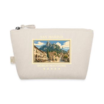 San Marino Borgo Maggiore Vintage Reisemarke - Bio-Täschchen - Natur - Vorne