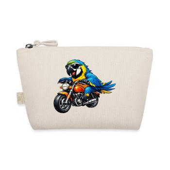 Parrot on the motorcycle - Organic Pouch - nature - Front