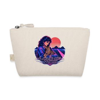 80s Retro Synthwave Bengal Cat - Organic Pouch - nature - Front