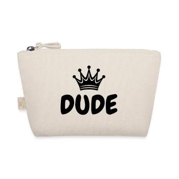 Dude Krone Hip Hop Rap Street Art (Black) - Organic Pouch - nature - Front