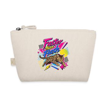 Retro 90s Bengal Cat Sprint - Organic Pouch - nature - Front