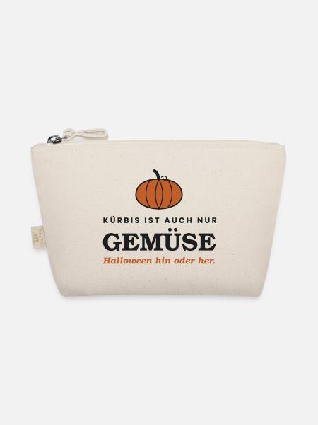 Kürbis ist auch nur Gemüse — Halloween hin oder he - Bio-Täschchen - Natur