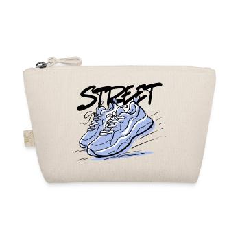 Blaues Sneaker-Design im Skizzenstil - Bio-Täschchen - Natur - Vorne