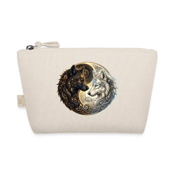 Celtic Wolves Yin Yang – Steampunk Harmony. - Bio-Täschchen - Natur - Vorne