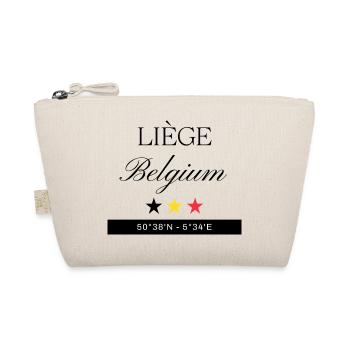Lüttich Belgien Souvenir – Reise minimalistisch - Bio-Täschchen - Natur - Vorne