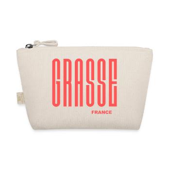 Grasse France Fette Typografie - Bio-Täschchen - Natur - Vorne