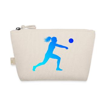 Geschenkidee für eine Ballsportlerin mit Faustball - Bio-Täschchen - Natur - Vorne