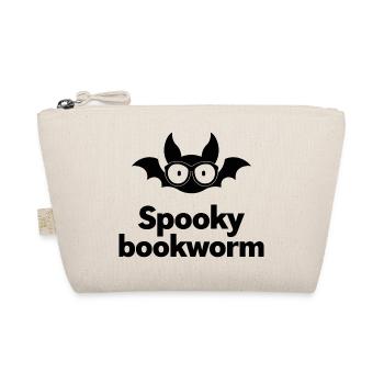 Spooky Bookworm Bat Graphic - Bio-Täschchen - Natur - Vorne