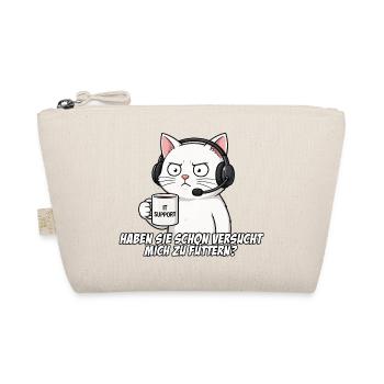 IT Support Katze mit Kaffee - Bio-Täschchen - Natur - Vorne