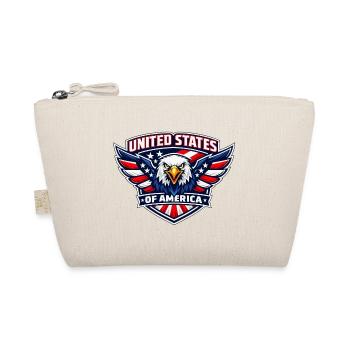 USA Eagle Crest Patriot Emblem - Bio-Täschchen - Natur - Vorne