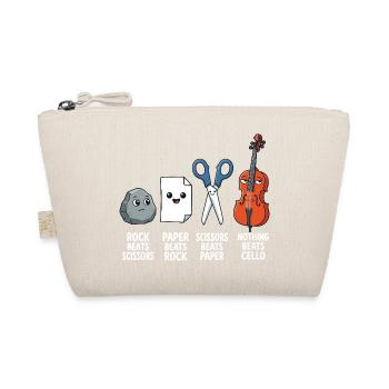 Nichts schlägt Cello – Schere, Stein, Papier, Cellist, - Bio-Täschchen - Natur - Vorne