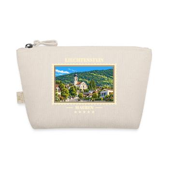 Liechtenstein Mauren Vintage Reisemarke - Bio-Täschchen - Natur - Vorne